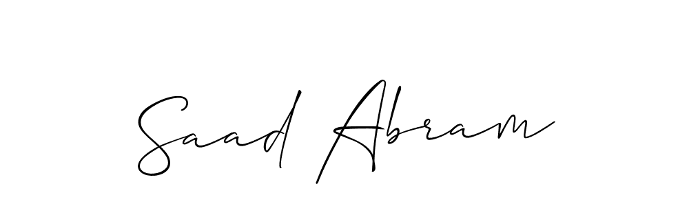 Saad Abram stylish signature style. Best Handwritten Sign (Allison_Script) for my name. Handwritten Signature Collection Ideas for my name Saad Abram. Saad Abram signature style 2 images and pictures png