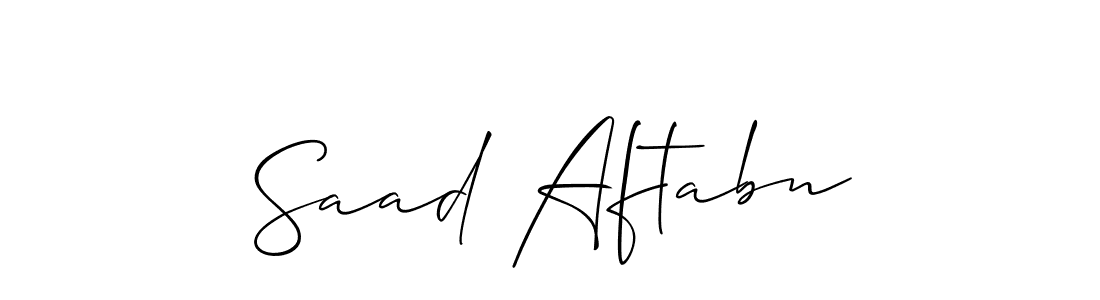 Design your own signature with our free online signature maker. With this signature software, you can create a handwritten (Allison_Script) signature for name Saad Aftabn. Saad Aftabn signature style 2 images and pictures png