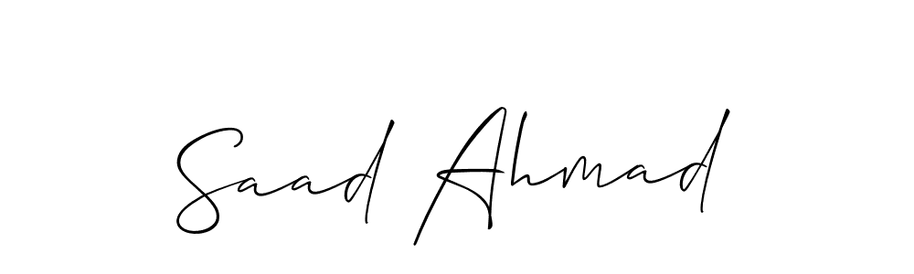 Allison_Script is a professional signature style that is perfect for those who want to add a touch of class to their signature. It is also a great choice for those who want to make their signature more unique. Get Saad Ahmad name to fancy signature for free. Saad Ahmad signature style 2 images and pictures png