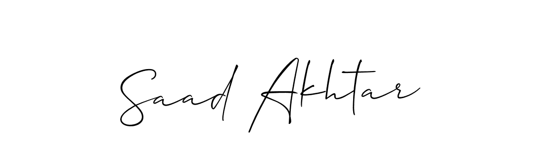 Design your own signature with our free online signature maker. With this signature software, you can create a handwritten (Allison_Script) signature for name Saad Akhtar. Saad Akhtar signature style 2 images and pictures png