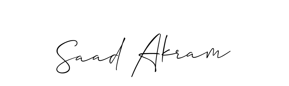 Best and Professional Signature Style for Saad Akram. Allison_Script Best Signature Style Collection. Saad Akram signature style 2 images and pictures png