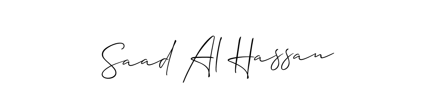 Similarly Allison_Script is the best handwritten signature design. Signature creator online .You can use it as an online autograph creator for name Saad Al Hassan. Saad Al Hassan signature style 2 images and pictures png