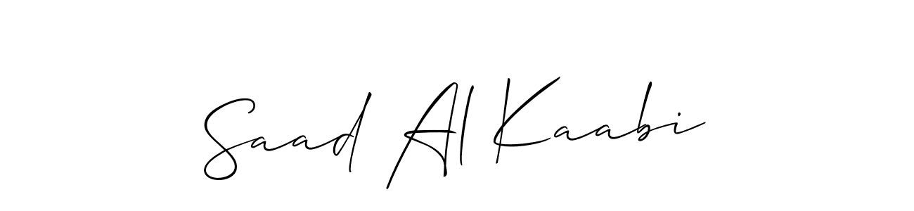 Design your own signature with our free online signature maker. With this signature software, you can create a handwritten (Allison_Script) signature for name Saad Al Kaabi. Saad Al Kaabi signature style 2 images and pictures png