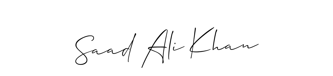 How to make Saad Ali Khan signature? Allison_Script is a professional autograph style. Create handwritten signature for Saad Ali Khan name. Saad Ali Khan signature style 2 images and pictures png