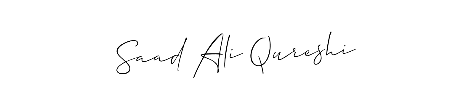 Create a beautiful signature design for name Saad Ali Qureshi. With this signature (Allison_Script) fonts, you can make a handwritten signature for free. Saad Ali Qureshi signature style 2 images and pictures png