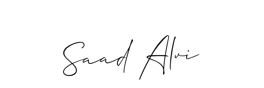 Create a beautiful signature design for name Saad Alvi. With this signature (Allison_Script) fonts, you can make a handwritten signature for free. Saad Alvi signature style 2 images and pictures png