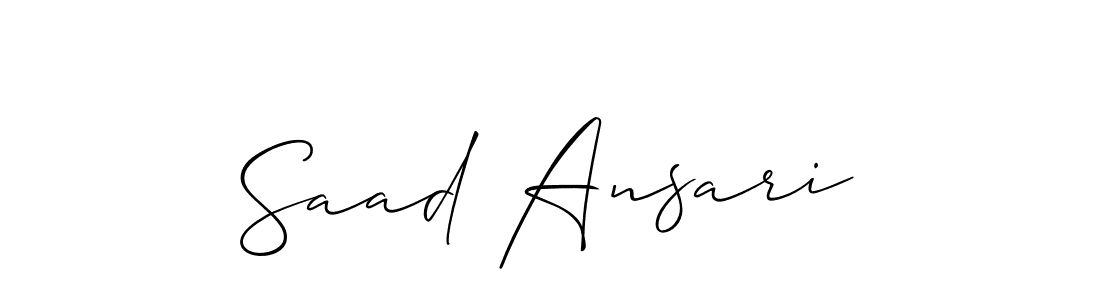 The best way (Allison_Script) to make a short signature is to pick only two or three words in your name. The name Saad Ansari include a total of six letters. For converting this name. Saad Ansari signature style 2 images and pictures png