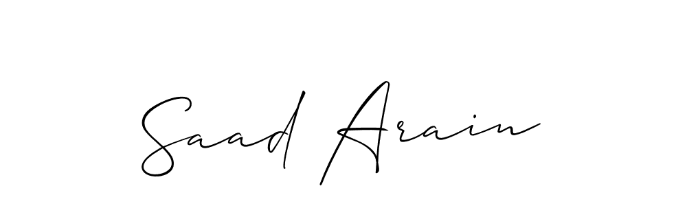 Make a beautiful signature design for name Saad Arain. Use this online signature maker to create a handwritten signature for free. Saad Arain signature style 2 images and pictures png