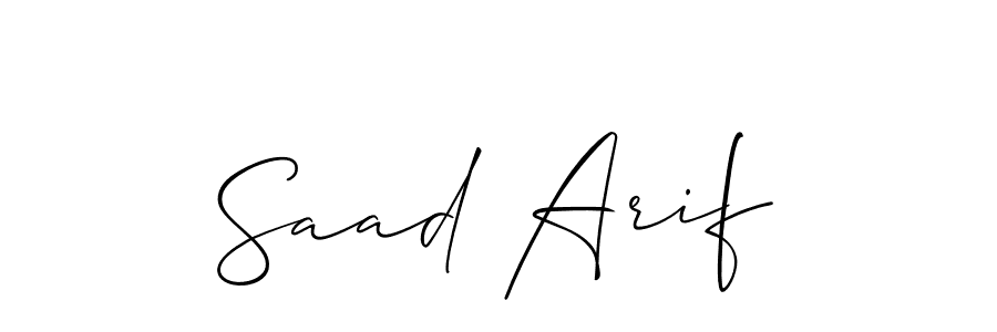 How to Draw Saad Arif signature style? Allison_Script is a latest design signature styles for name Saad Arif. Saad Arif signature style 2 images and pictures png