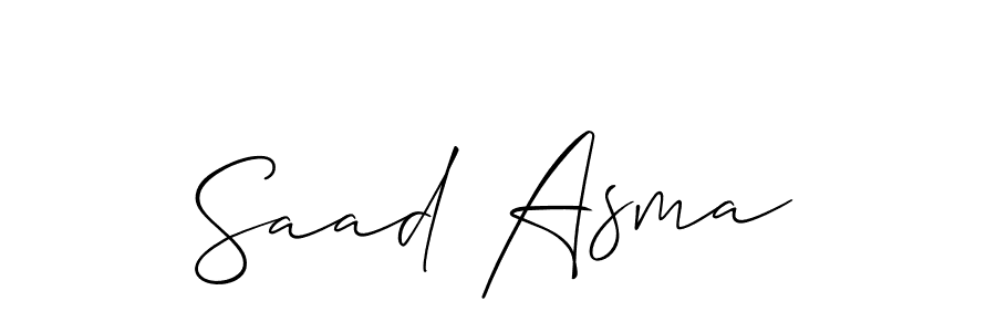 You can use this online signature creator to create a handwritten signature for the name Saad Asma. This is the best online autograph maker. Saad Asma signature style 2 images and pictures png