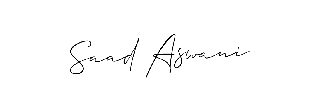 Make a beautiful signature design for name Saad Aswani. Use this online signature maker to create a handwritten signature for free. Saad Aswani signature style 2 images and pictures png