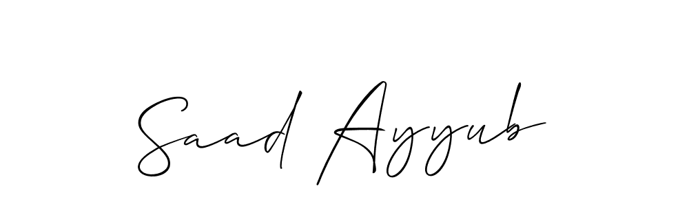 How to make Saad Ayyub signature? Allison_Script is a professional autograph style. Create handwritten signature for Saad Ayyub name. Saad Ayyub signature style 2 images and pictures png