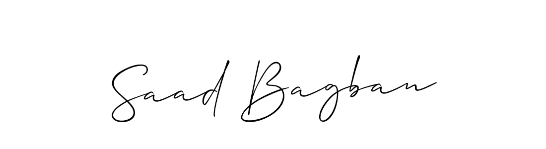 How to make Saad Bagban signature? Allison_Script is a professional autograph style. Create handwritten signature for Saad Bagban name. Saad Bagban signature style 2 images and pictures png