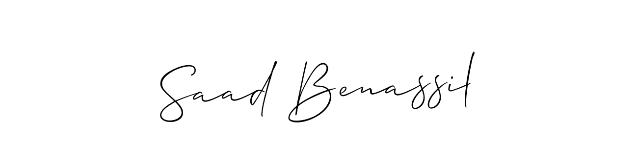 Allison_Script is a professional signature style that is perfect for those who want to add a touch of class to their signature. It is also a great choice for those who want to make their signature more unique. Get Saad Benassil name to fancy signature for free. Saad Benassil signature style 2 images and pictures png