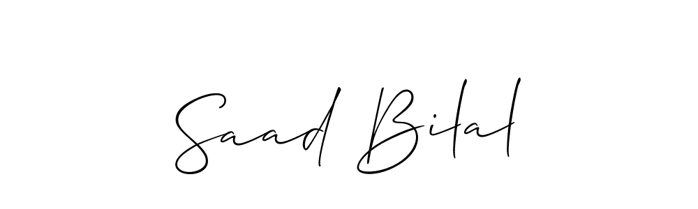 Saad Bilal stylish signature style. Best Handwritten Sign (Allison_Script) for my name. Handwritten Signature Collection Ideas for my name Saad Bilal. Saad Bilal signature style 2 images and pictures png
