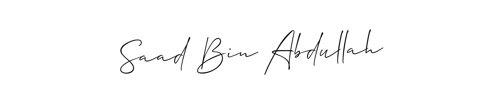 Also we have Saad Bin Abdullah name is the best signature style. Create professional handwritten signature collection using Allison_Script autograph style. Saad Bin Abdullah signature style 2 images and pictures png