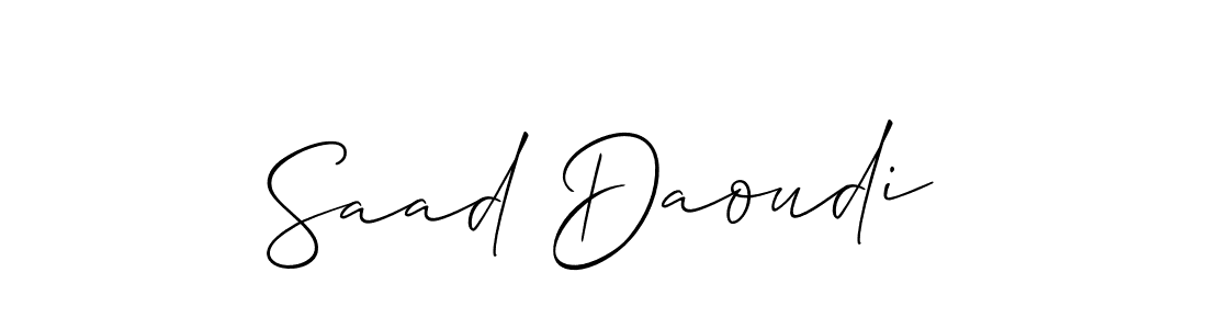 Create a beautiful signature design for name Saad Daoudi. With this signature (Allison_Script) fonts, you can make a handwritten signature for free. Saad Daoudi signature style 2 images and pictures png