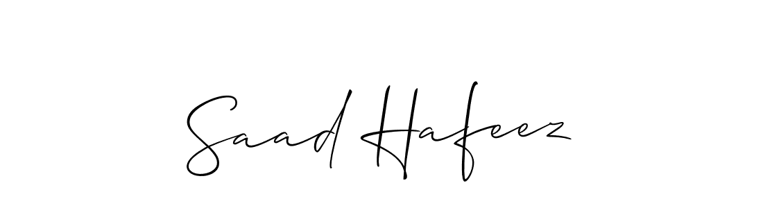 Also You can easily find your signature by using the search form. We will create Saad Hafeez name handwritten signature images for you free of cost using Allison_Script sign style. Saad Hafeez signature style 2 images and pictures png