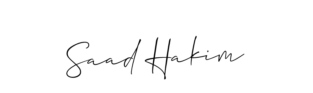 Use a signature maker to create a handwritten signature online. With this signature software, you can design (Allison_Script) your own signature for name Saad Hakim. Saad Hakim signature style 2 images and pictures png