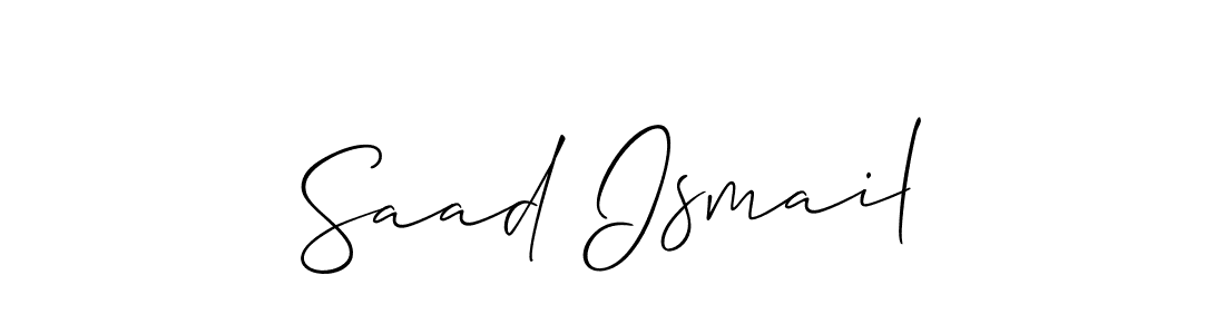 Also we have Saad Ismail name is the best signature style. Create professional handwritten signature collection using Allison_Script autograph style. Saad Ismail signature style 2 images and pictures png