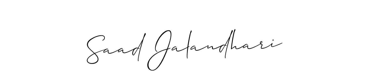 You can use this online signature creator to create a handwritten signature for the name Saad Jalandhari. This is the best online autograph maker. Saad Jalandhari signature style 2 images and pictures png