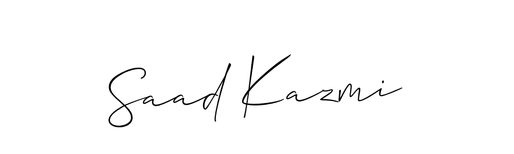 Design your own signature with our free online signature maker. With this signature software, you can create a handwritten (Allison_Script) signature for name Saad Kazmi. Saad Kazmi signature style 2 images and pictures png