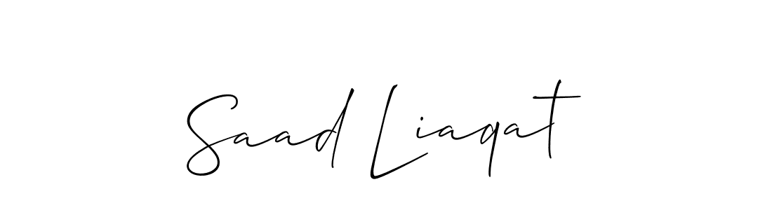 Saad Liaqat stylish signature style. Best Handwritten Sign (Allison_Script) for my name. Handwritten Signature Collection Ideas for my name Saad Liaqat. Saad Liaqat signature style 2 images and pictures png