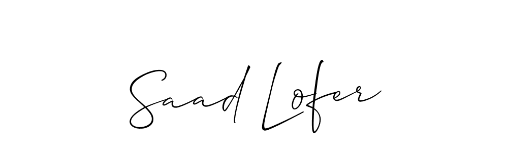 Allison_Script is a professional signature style that is perfect for those who want to add a touch of class to their signature. It is also a great choice for those who want to make their signature more unique. Get Saad Lofer name to fancy signature for free. Saad Lofer signature style 2 images and pictures png