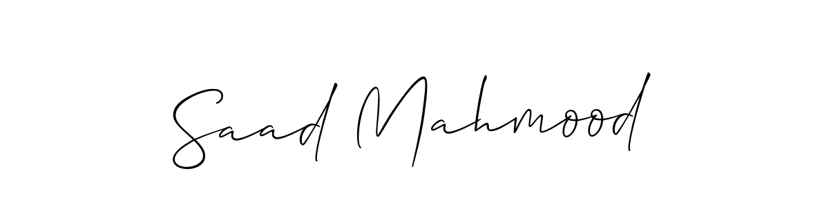 Use a signature maker to create a handwritten signature online. With this signature software, you can design (Allison_Script) your own signature for name Saad Mahmood. Saad Mahmood signature style 2 images and pictures png