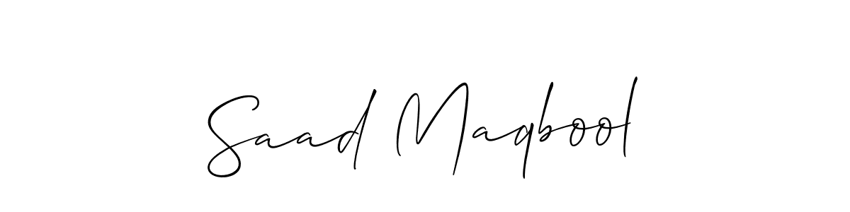 Once you've used our free online signature maker to create your best signature Allison_Script style, it's time to enjoy all of the benefits that Saad Maqbool name signing documents. Saad Maqbool signature style 2 images and pictures png