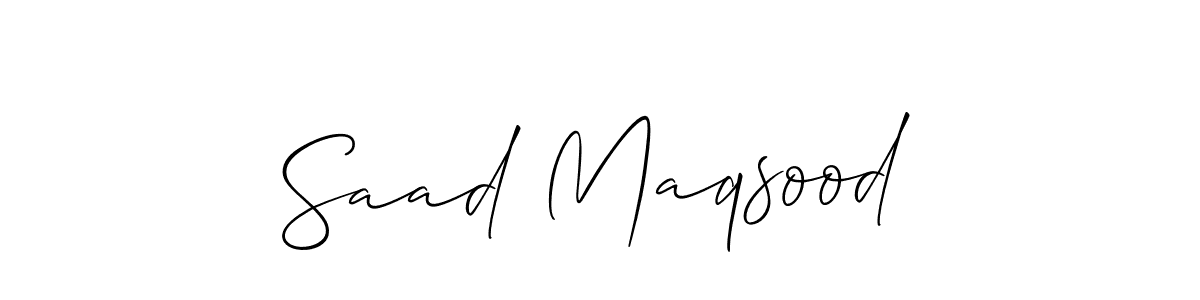 This is the best signature style for the Saad Maqsood name. Also you like these signature font (Allison_Script). Mix name signature. Saad Maqsood signature style 2 images and pictures png