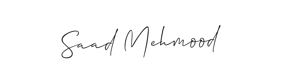 Also we have Saad Mehmood name is the best signature style. Create professional handwritten signature collection using Allison_Script autograph style. Saad Mehmood signature style 2 images and pictures png