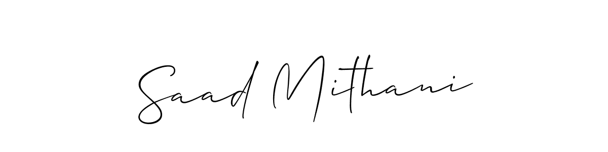Make a beautiful signature design for name Saad Mithani. Use this online signature maker to create a handwritten signature for free. Saad Mithani signature style 2 images and pictures png
