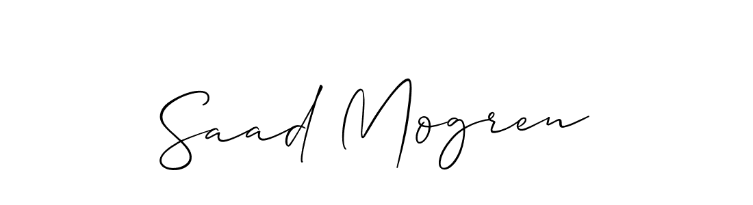 if you are searching for the best signature style for your name Saad Mogren. so please give up your signature search. here we have designed multiple signature styles  using Allison_Script. Saad Mogren signature style 2 images and pictures png