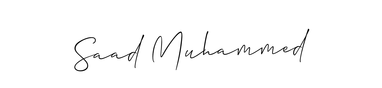 Also You can easily find your signature by using the search form. We will create Saad Muhammed name handwritten signature images for you free of cost using Allison_Script sign style. Saad Muhammed signature style 2 images and pictures png