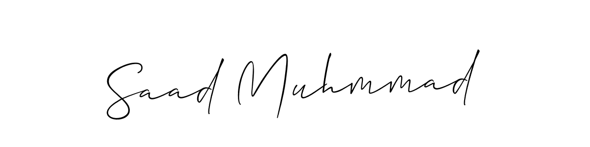 Saad Muhmmad stylish signature style. Best Handwritten Sign (Allison_Script) for my name. Handwritten Signature Collection Ideas for my name Saad Muhmmad. Saad Muhmmad signature style 2 images and pictures png