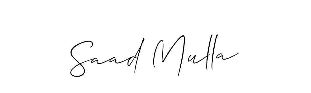 Allison_Script is a professional signature style that is perfect for those who want to add a touch of class to their signature. It is also a great choice for those who want to make their signature more unique. Get Saad Mulla name to fancy signature for free. Saad Mulla signature style 2 images and pictures png