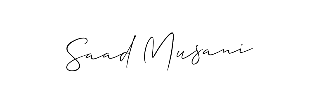 Make a short Saad Musani signature style. Manage your documents anywhere anytime using Allison_Script. Create and add eSignatures, submit forms, share and send files easily. Saad Musani signature style 2 images and pictures png