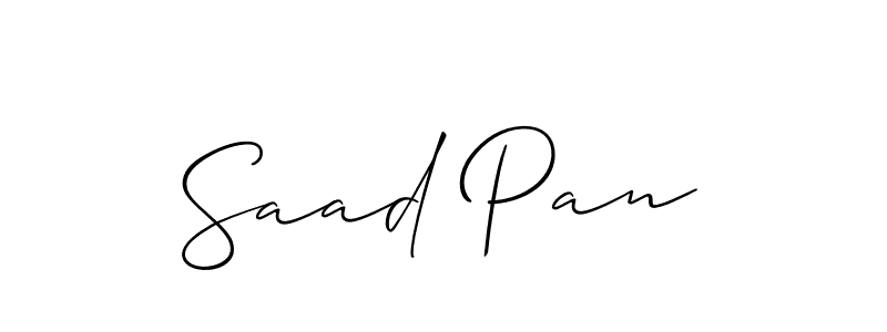 It looks lik you need a new signature style for name Saad Pan. Design unique handwritten (Allison_Script) signature with our free signature maker in just a few clicks. Saad Pan signature style 2 images and pictures png