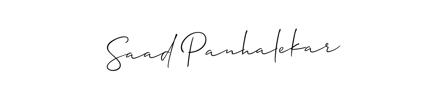 Also we have Saad Panhalekar name is the best signature style. Create professional handwritten signature collection using Allison_Script autograph style. Saad Panhalekar signature style 2 images and pictures png