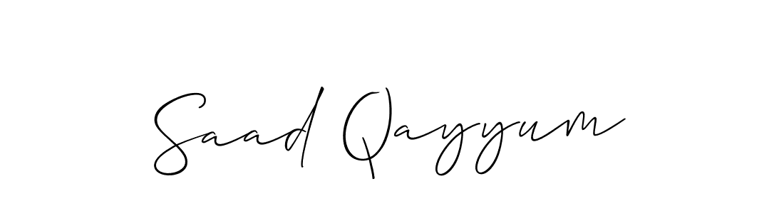 How to make Saad Qayyum signature? Allison_Script is a professional autograph style. Create handwritten signature for Saad Qayyum name. Saad Qayyum signature style 2 images and pictures png