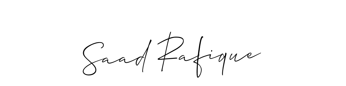 Make a short Saad Rafique signature style. Manage your documents anywhere anytime using Allison_Script. Create and add eSignatures, submit forms, share and send files easily. Saad Rafique signature style 2 images and pictures png