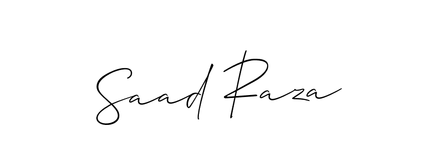 Make a short Saad Raza signature style. Manage your documents anywhere anytime using Allison_Script. Create and add eSignatures, submit forms, share and send files easily. Saad Raza signature style 2 images and pictures png