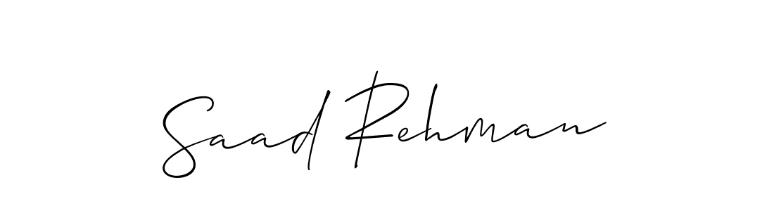 Also we have Saad Rehman name is the best signature style. Create professional handwritten signature collection using Allison_Script autograph style. Saad Rehman signature style 2 images and pictures png