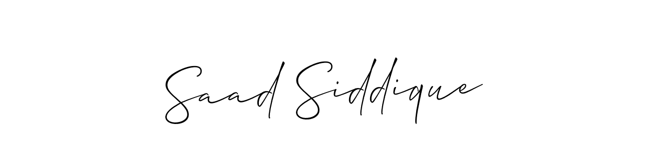 Create a beautiful signature design for name Saad Siddique. With this signature (Allison_Script) fonts, you can make a handwritten signature for free. Saad Siddique signature style 2 images and pictures png