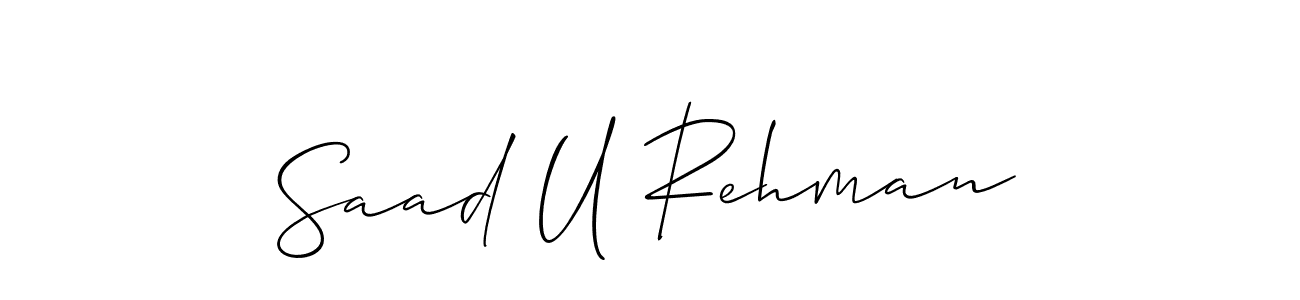 Saad U Rehman stylish signature style. Best Handwritten Sign (Allison_Script) for my name. Handwritten Signature Collection Ideas for my name Saad U Rehman. Saad U Rehman signature style 2 images and pictures png