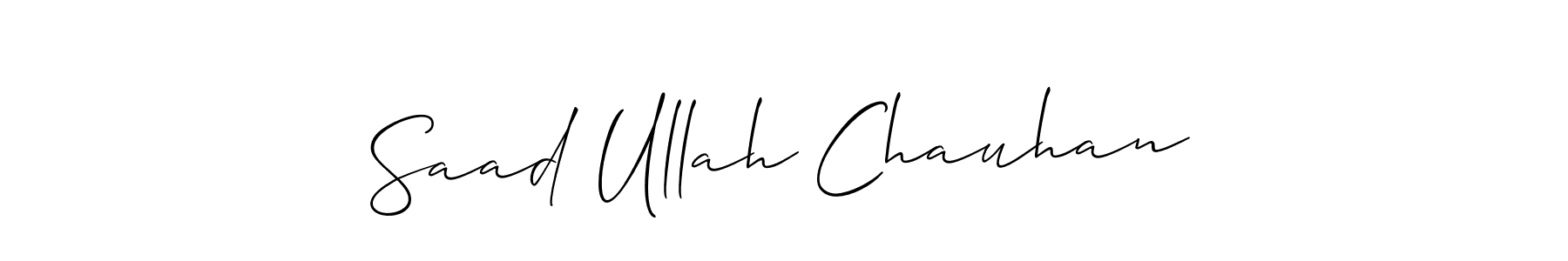 Create a beautiful signature design for name Saad Ullah Chauhan. With this signature (Allison_Script) fonts, you can make a handwritten signature for free. Saad Ullah Chauhan signature style 2 images and pictures png