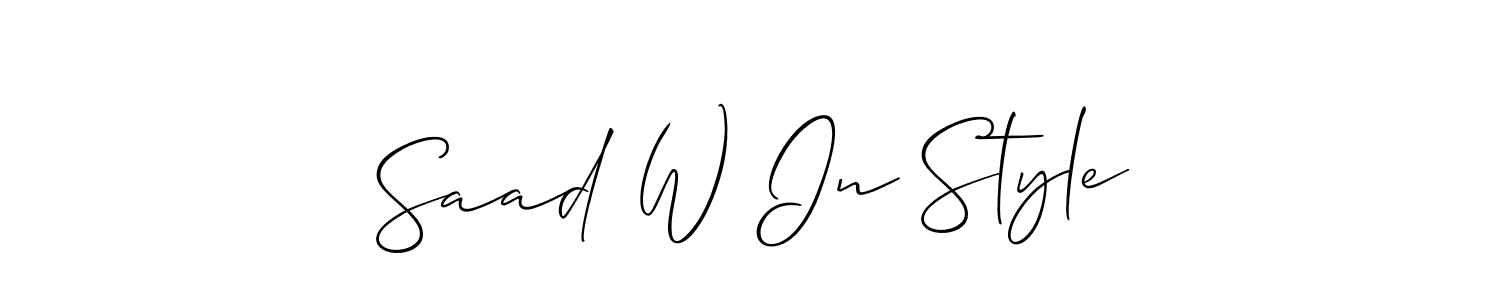 See photos of Saad W In Style official signature by Spectra . Check more albums & portfolios. Read reviews & check more about Allison_Script font. Saad W In Style signature style 2 images and pictures png