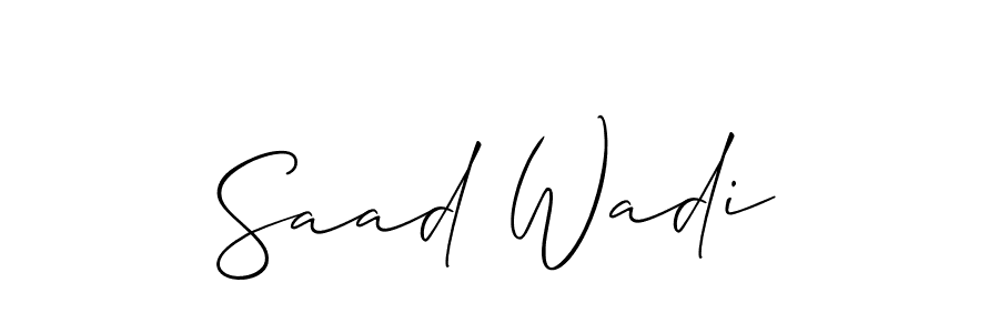 How to Draw Saad Wadi signature style? Allison_Script is a latest design signature styles for name Saad Wadi. Saad Wadi signature style 2 images and pictures png