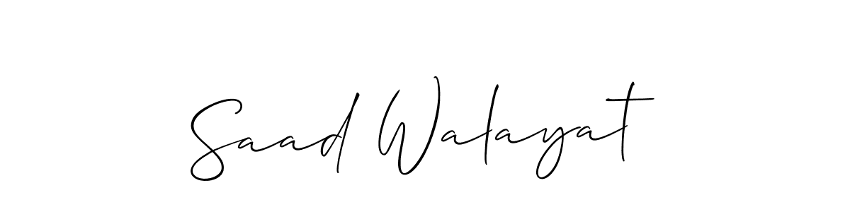 Check out images of Autograph of Saad Walayat name. Actor Saad Walayat Signature Style. Allison_Script is a professional sign style online. Saad Walayat signature style 2 images and pictures png